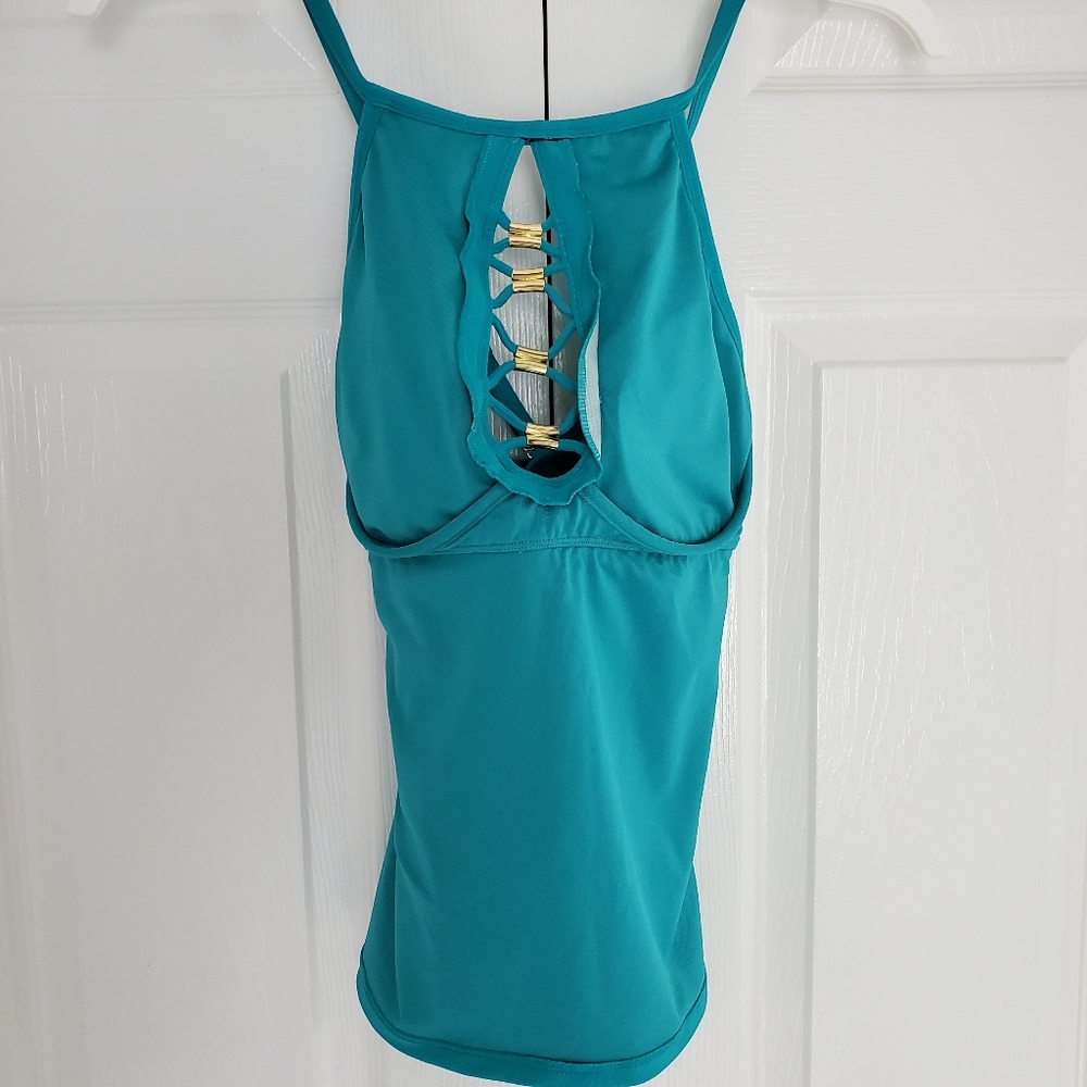 Bleu by Rod Beattie Beaded Keyhole Halter Tankini - Picture 5 of 10